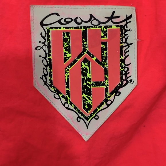 PCH 80’s Pacific Coast Highway Neon Color Block Half Zip Pull Over Windbreaker - Picture 6 of 14